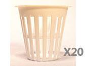 Pack de 20 pots panier blancs 5cm